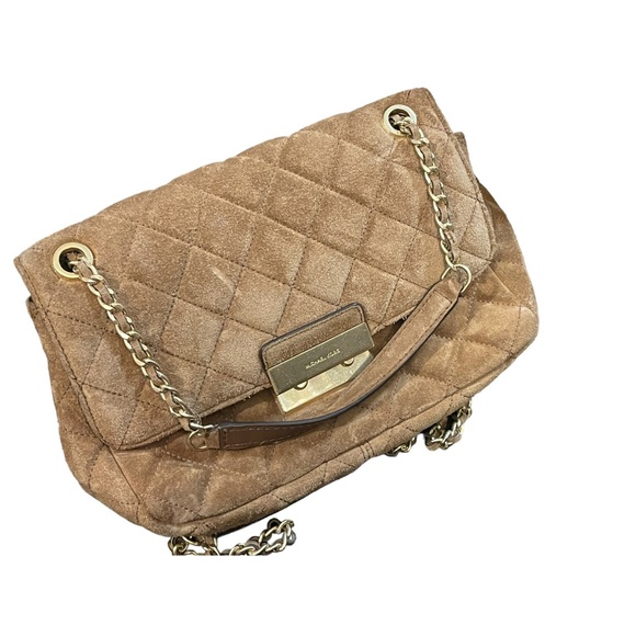 Vintage Camel brown Suede Michael Kors shoulder bag - Picture 4 of 10